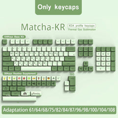 Green Matcha Theme PBT XDA Keycap Set - KeyArtisan