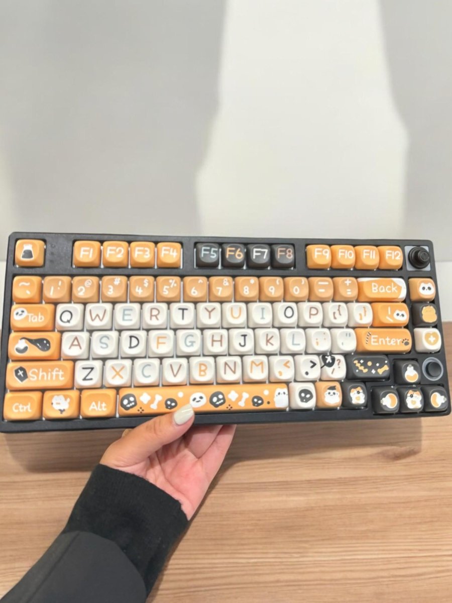 Halloween Pumpkin Ghost Spooky Keycap Set - KeyArtisan