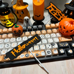 Halloween Pumpkin Ghost Spooky Keycap Set - KeyArtisan