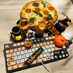 Halloween Pumpkin Ghost Spooky Keycap Set - KeyArtisan