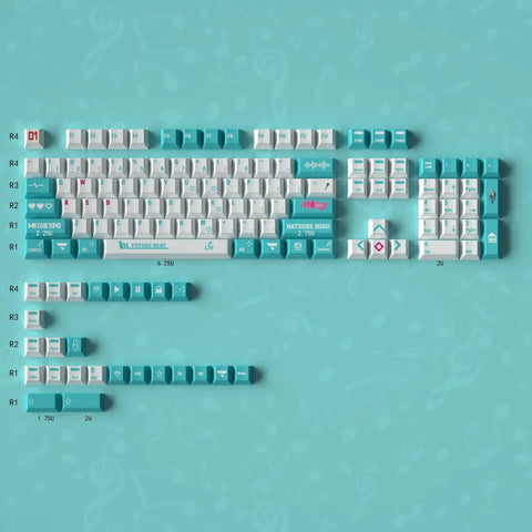 Hatsune Miku Theme Japanese Style Keycap Set - KeyArtisan
