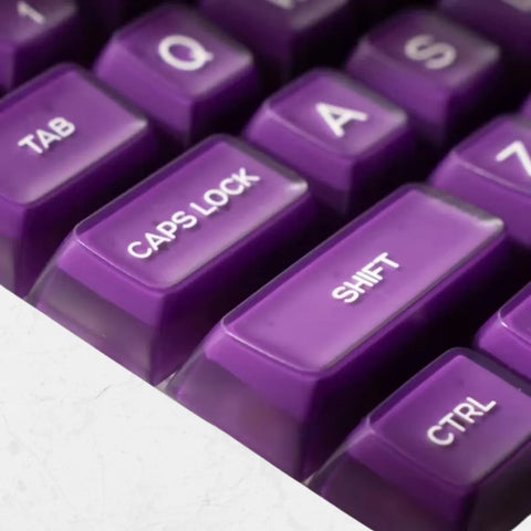 Purple Semi-Transparent PBT Keycap Set
