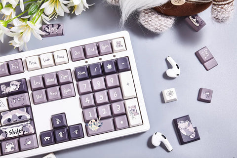 148 Key Cute Raccoon Theme Keycaps Set