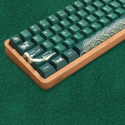 Cool Green Animal Forest Theme Keycap Set