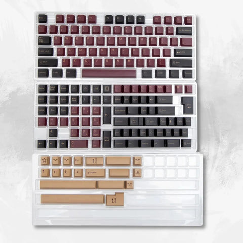 Cool Red Samurai Theme PBT Keycap Set