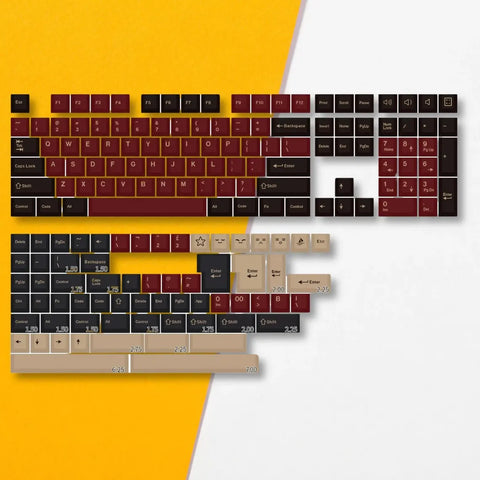 Cool Red Samurai Theme PBT Keycap Set