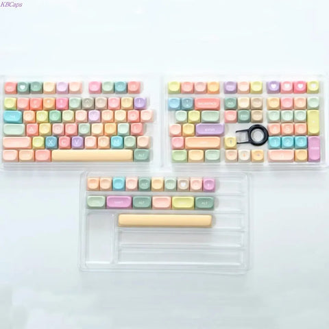 Cute Colorful Candy Theme PBT MOA Round Keycap Set
