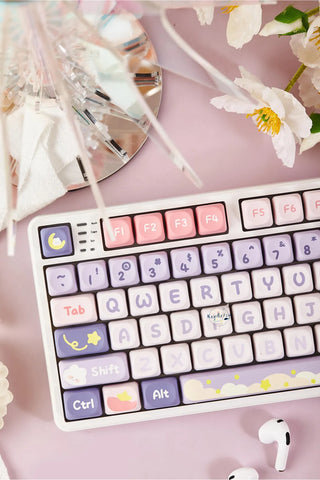 Moonlight Rabbit Theme Keycaps | Full Thermal Keycaps | KeyArtisan