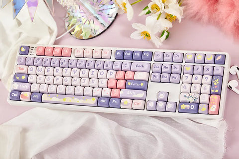 Moonlight Rabbit Theme Keycaps | Full Thermal Keycaps | KeyArtisan