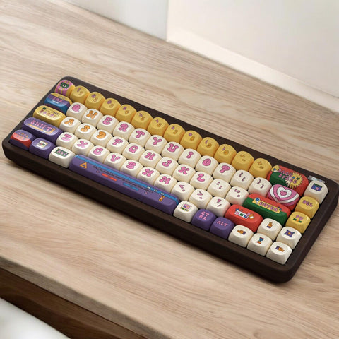 American Vintage Keycaps | SOA Profile Keycap Set | PBT Material | Keycaps For MX Switch | GMk Clone Artisan Keycap Set