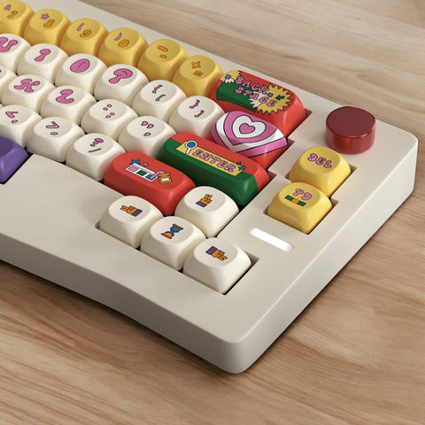 American Vintage Keycaps | SOA Profile Keycap Set | PBT Material | Keycaps For MX Switch | GMk Clone Artisan Keycap Set