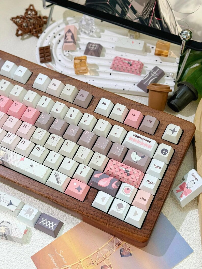 Cool Arknights Irene Theme Anime Keycaps Set for Mechanical Keyboard, Artisan Keycaps, Cherry Profile, Mx(+)Switches, 149pcs