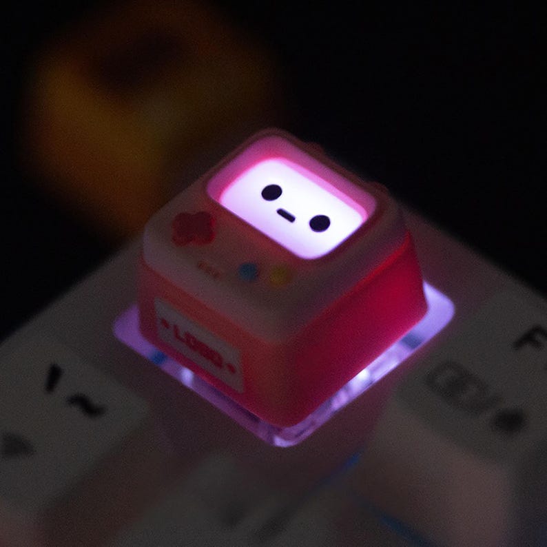 Retro arcade shine-through resin artisan cherry mx keycap mechanical keyboard