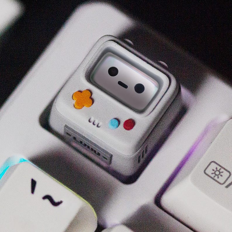 Retro arcade shine-through resin artisan cherry mx keycap mechanical keyboard