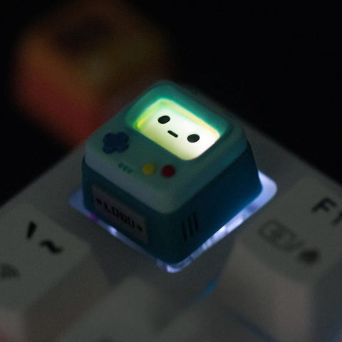 Retro arcade shine-through resin artisan cherry mx keycap mechanical keyboard