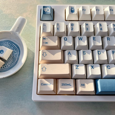 Soy Milk Keycap Set, Cherry and MOA Profile, Cute Art, PBT, Cherry MX Stem, Dye-Sub Legends