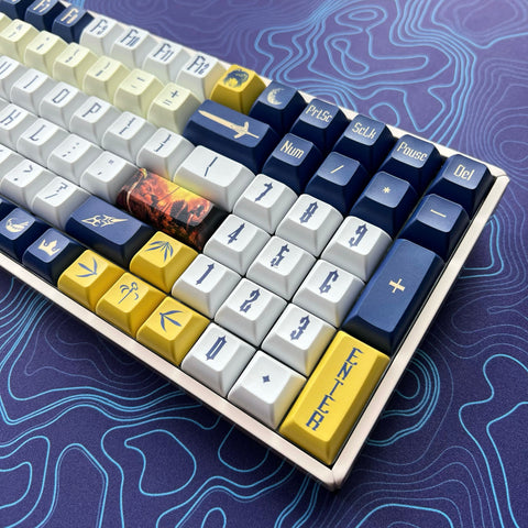 King of Knights Keycap Set, Anime Theme, PBT, Cherry MX Stem, Dye-Sub Legends