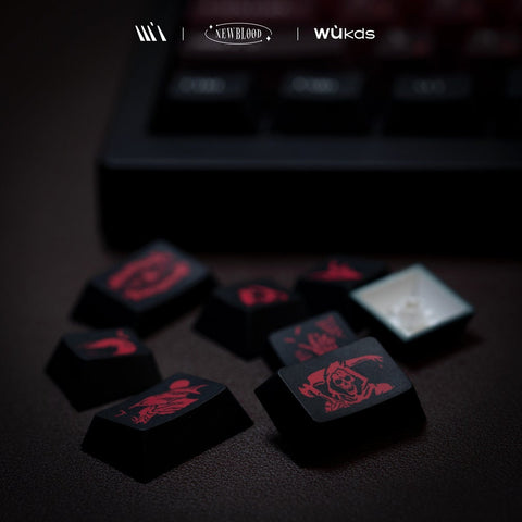 New Blood Keycaps | Cherry Profile Keycaps Set | PBT Material | Keycaps For MX Switch | GMK Clone Artisan Keycap Set