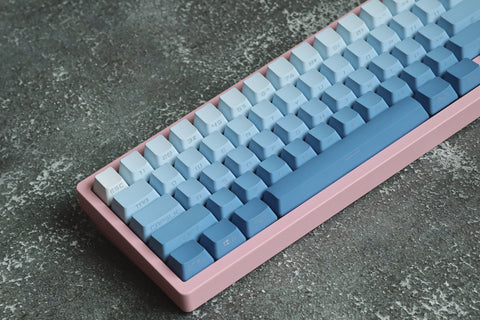 Fog Blue Gradient Keycaps | OEM Profile Keycaps Set | PBT Material | Keycaps For MX Switch | GMk Clone Artisan Keycap Set