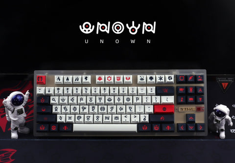 Unown Keycaps | KCA Profile Keycaps Set | PBT Material | Keycaps For MX Switch | GMk Clone Artisan Keycap Set