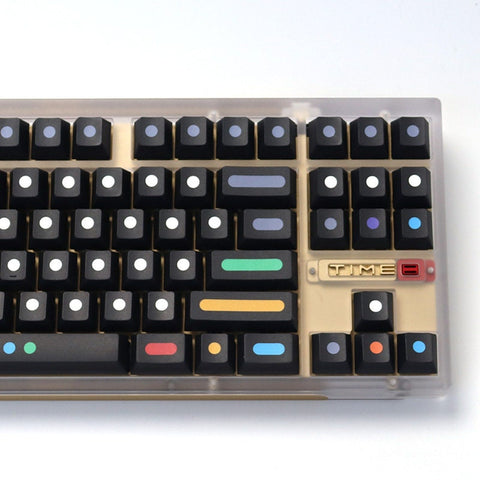 GMK Black Dots Keycaps | Cherry Profile Keycaps Set | PBT Material | Keycaps For MX Switch | GMk Clone Artisan Keycap Set