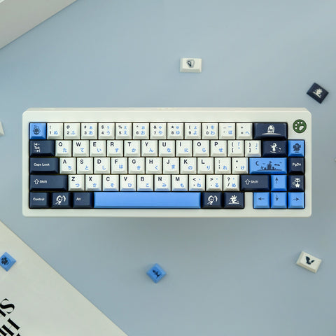 GMK Midnight Keycaps | Cherry Profile Keycaps Set | PBT Material | Keycaps For MX Switch | GMk Clone Artisan Keycap Set