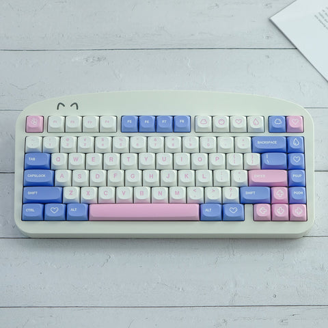Milk Bubble Keycaps | MA Profile Keycaps Set | PBT Material | Keycaps For MX Switch | GMk Clone Artisan Keycap Set