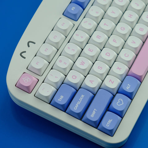 Milk Bubble Keycaps | MA Profile Keycaps Set | PBT Material | Keycaps For MX Switch | GMk Clone Artisan Keycap Set