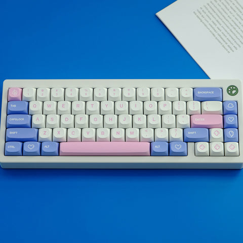 Milk Bubble Keycaps | MA Profile Keycaps Set | PBT Material | Keycaps For MX Switch | GMk Clone Artisan Keycap Set