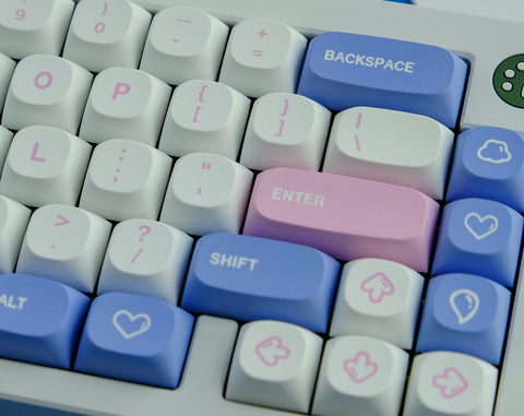 Milk Bubble Keycaps | MA Profile Keycaps Set | PBT Material | Keycaps For MX Switch | GMk Clone Artisan Keycap Set
