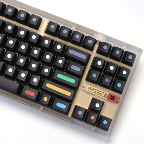 GMK Black Dots Keycaps | Cherry Profile Keycaps Set | PBT Material | Keycaps For MX Switch | GMk Clone Artisan Keycap Set