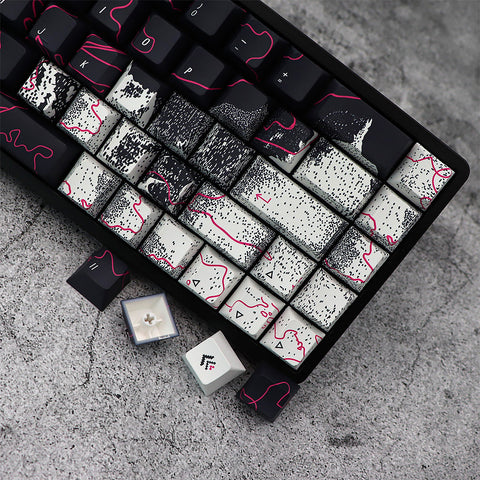 GMK Graffiti Keycaps | Cherry Profile Keycaps Set | PBT Material | Keycaps For MX Switch | GMk Clone Artisan Keycap Set