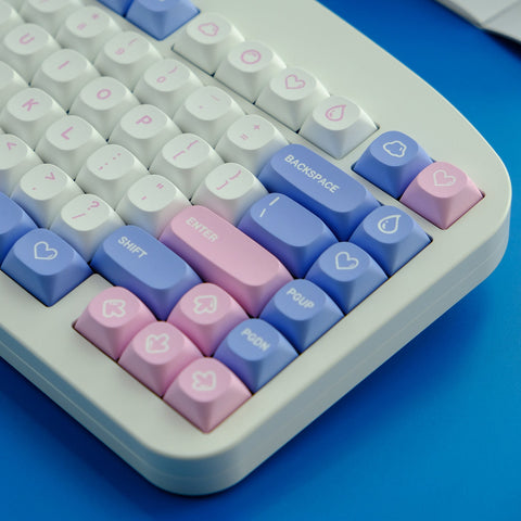 Milk Bubble Keycaps | MA Profile Keycaps Set | PBT Material | Keycaps For MX Switch | GMk Clone Artisan Keycap Set