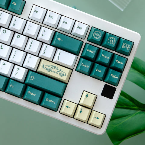 GMK British Racing Green Keycaps | Cherry Profile Keycaps Set | PBT Material | Keycaps For MX Switch | GMk Clone Artisan Keycap Set