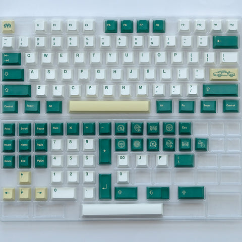 GMK British Racing Green Keycaps | Cherry Profile Keycaps Set | PBT Material | Keycaps For MX Switch | GMk Clone Artisan Keycap Set