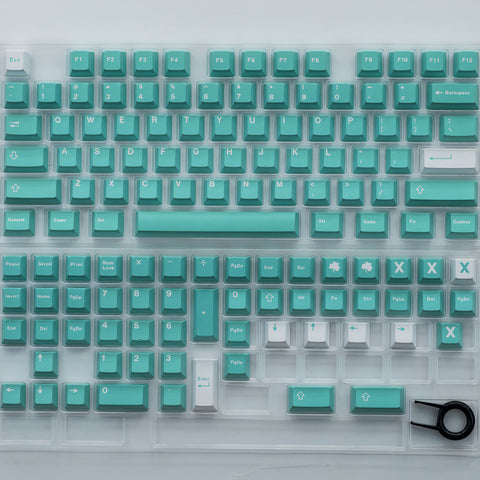 GMK Finer Things Keycaps | Tiffany Cherry Profile Keycaps Set | PBT Material | Keycaps For MX Switch | GMk Clone Artisan Keycap Set