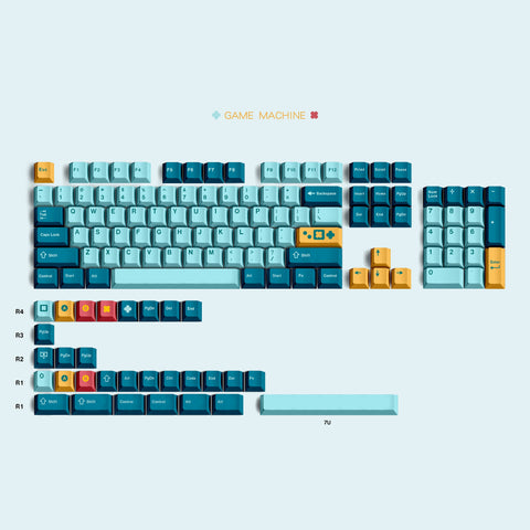 GMK Retrocast Keycaps | Cherry Profile Keycaps Set | PBT Material | Keycaps For MX Switch | GMk Clone Artisan Keycap Set