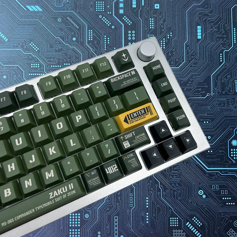 Zaku Tsu Keycap Set, Color Options, Cherry Profile, PBT, Cherry MX Stem, Dye-Sub Legends