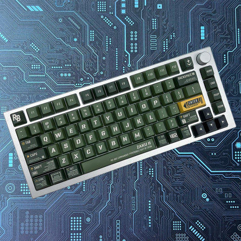 Zaku Tsu Keycap Set, Color Options, Cherry Profile, PBT, Cherry MX Stem, Dye-Sub Legends