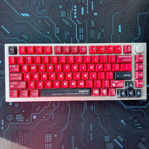 Zaku Tsu Keycap Set, Color Options, Cherry Profile, PBT, Cherry MX Stem, Dye-Sub Legends