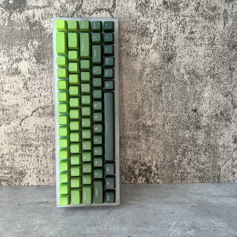 Gradient Matcha Keycap Set, OEM Profile, Shine-through, PBT, Cherry MX Stem, Double Shot Legends