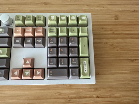 Matcha Green Tea Dessert Theme Custom Keycap Set for Mechanical Keyboard | 140 keys | KCA Profile | MX Switch Type | PBT Material