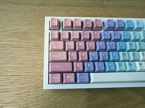 Rainbow Gradient Starry Dream Aurora Theme Keycaps Set for Mechanical Keyboard | 144 keys | Cherry Profile | MX Switch Type | PBT Material