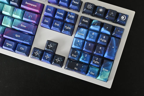 Dark Aurora Night Sky Keycap Set for Mechanical Keyboard | 139 keys | KCA Profile | MX Switch Type | PBT Material