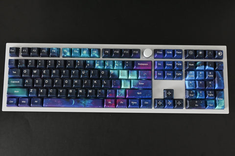 Dark Aurora Night Sky Keycap Set for Mechanical Keyboard | 139 keys | KCA Profile | MX Switch Type | PBT Material