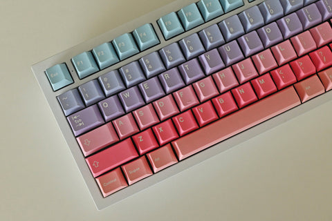 Aurora Sunset Gradient Keycap Set for Mechanical Keyboard | 128 keys | Cherry Profile | MX Switch Type | PBT Material | Baby Pastel Color