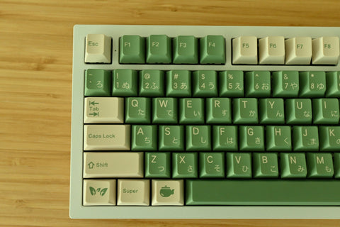 Matcha Japanese Green Tea Cafe Theme Keycap Set for Mechanical Keyboard | 142 keys | Cherry Profile | MX Switch Style | PBT Material