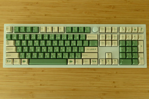 Matcha Japanese Green Tea Cafe Theme Keycap Set for Mechanical Keyboard | 142 keys | Cherry Profile | MX Switch Style | PBT Material