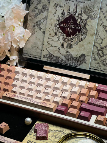 Mischief Managed Keycap Set, 143 Keys PBT Profile Cherry For Mechanical Keyboard, Personalized Gift