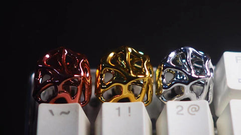 Cell Lattice Handmade Artisan Keycap for Cherry MX Mechanical Gaming Keyboards, Personalized Gift, Aluminum Alloy